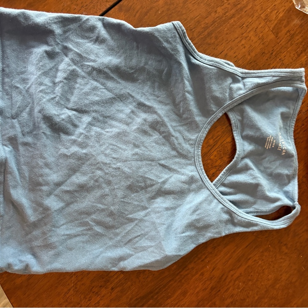 American Eagle Outfitters Blue Cut Out Tank Top - Picture 3 of 3